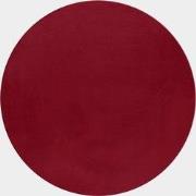 Pouffy Fluffy  - Hoogpolig  Rond Vloerkleed - Uni Kleur - Rood - Woonk...