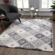 Evra Basic Home - Modern Vloerkleed - Laagpolig Tapijt - Grijs Creme- ...