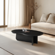 Organische Salontafel Otis 110 x 50cm, kleur zwart eiken