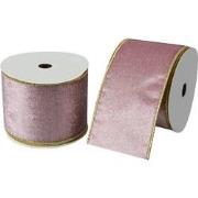 Clayre & Eef Decoratie Lint 63 mm x 5 m Roze Synthetisch