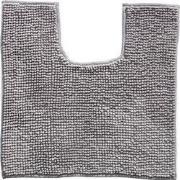 Indiana Fluffy Soft - Effen Badmat met Uitsparing - Soft Touch - Grijs...