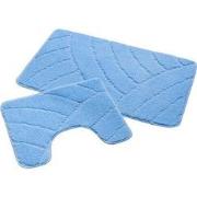 Nevada Badmat Laagpolig Badkamer Set 2-Delig Blauw- 40x50 CM & 50x80 C...