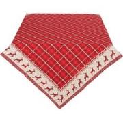 Clayre & Eef Tafelkleed Kerst  130x180 cm Rood Beige Katoen Herten en ...