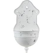 Clayre & Eef Planthouder  24x10x47 cm Wit Grijs Metaal Hangpot
