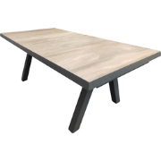 Tensil uitschuif tafel 205 en 265x103x76cm antraciet
