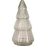 Clayre & Eef Glazen potje Kerstboom  Ø 11x21 cm Transparant Glas Voorr...