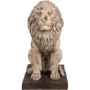 Clayre & Eef Decoratie Beeld Leeuw 30x23x45 cm Beige Bruin Keramisch m...