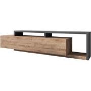 Meubella TV-Meubel Bello - Eiken - Antraciet - 219 cm