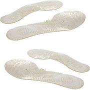 Paar masserende inlegzolen, damesmodel, transparant flexibel PVC, 25 c...