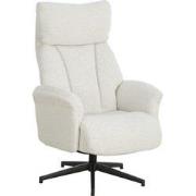 Relaxfauteuil Off-White Stof - 76x80x95cm - Draaibaar - Jonas