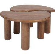 Salontafel Lina - Mangohout - Set van 2