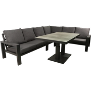 Benton loungeset met hoogte verstelbare tafel 5 delig antraciet