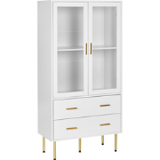 Beliani MILORA - Vitrinekast-Wit-MDF