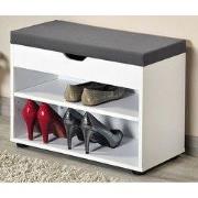 Schoenenkast met Optilbaar GRIJS Zitkussen | Schoenenbank met Optilbar...