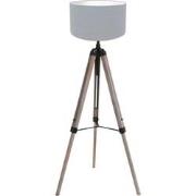 Mexlite - vloerlamp - Triek - zwart - hout linnen - Ø 75cm - E27 - 410...