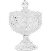Clayre & Eef Voorraadpot Ø 10x15 cm Transparant Glas