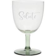 Salute Wine Glass green