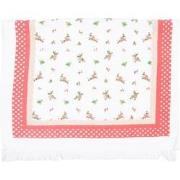 Clayre & Eef Gastendoekje  40x66 cm Wit Rood Katoen Bloemen Toilet han...