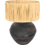 Anne Lighting - tafellamp - Lyons - zwart - gras hout - Ø 40cm - E27 -...