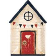 Clayre & Eef Serveerschaal Huis 27x18 cm Beige Keramiek Presenteerscha...