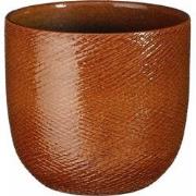 Mica Decorations Bloempot Enzo - 17x17x16 cm - Terracotta - Oker