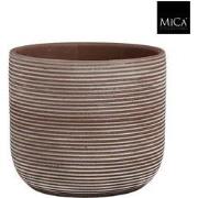 Mica Decorations Bloempot Samuel - 22x22x19 cm - Terracotta - Bruin