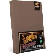 Superieur Hoeslaken - 160x200 cm - Taupe - 100% katoen