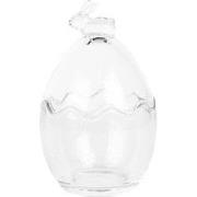 Clayre & Eef Glazen potje Ø 11x17 cm Transparant Glas