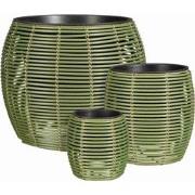 Mica Decorations Bloempot Cesena - 48x48x40 cm - Gerecycled Plastic - ...