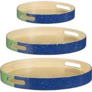 Mica Decorations Plateau Mirian - 40x40x5 cm - Bamboe - Licht Groen - ...