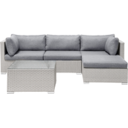 Beliani SANO II - Loungeset-Grijs-PE rotan