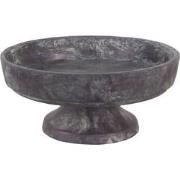 Clayre & Eef Decoratie schaal  Ø 31x14 cm Paars Grijs Beton Rond Fruit...