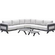 Garden Impressions Medellin hoek loungeset 5-delig - donker grijs