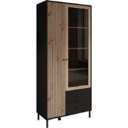 Meubella Vitrinekast Charles 2 - Eiken - 87 cm