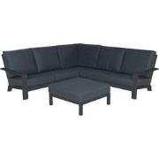 Lincoln loungeset - 4-delig - carbon black - reflex black