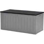 Primo kussenbox - kunststof - 830L - 160x78 cm - donkergrijs - zwart
