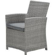 Blue bird dining fauteuil - organic grey - reflex black