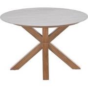 Lowland tafel - Ø120 cm - light teaklook - Centostone Napoli sand