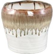 PTMD Bloempot Arpit - 16x16x14 cm - Keramiek - Bruin
