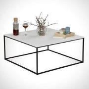 Salontafel Vierkant 75x75 cm Pola - Wit Melamine