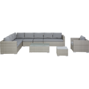 Beliani XXL - Loungeset-Grijs-PE rotan