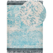 Beliani AKARSU - Laagpolig-Blauw-Viscose