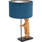 Anne Lighting - tafellamp - Animaux - zwart - metaal velours stof - Ø ...