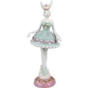 Clayre & Eef Decoratie Beeld Konijn 23 cm Wit Kunststof