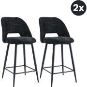 2x Barkruk Monta - Antraciet (Set van 2)
