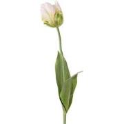 Tulp wit/geel kunstbloem zijde nepbloem
