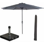 Garden Impressions Lotus stokparasol Ø300 cm - donker grijs incl 40 kg...