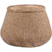 PTMD Bloempot Kassidy - 40x40x30 cm - Cement - Bruin