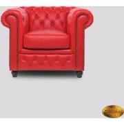 Chesterfield Bank Original Leer | 1 + 2 + 3 zits | Rood | 12 jaar gara...