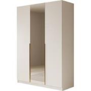 Meubella Kledingkast Sabre 2 - Wit - 150 cm - Met spiegel